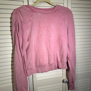 Free People Pink Women's Top with ruched shoulders Sweatshirt